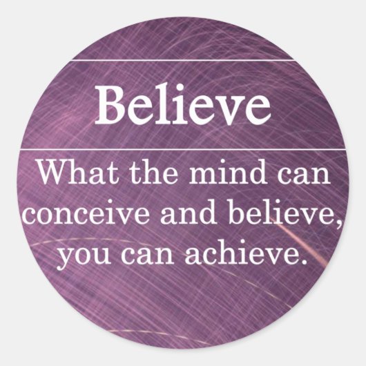 Geloof dat je alles kunt doen ronde sticker (Voorkant)