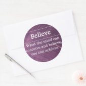 Geloof dat je alles kunt doen ronde sticker (Envelop)