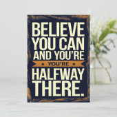 Geloof dat je een motivatie kaart kunt maken (Staand voorkant)