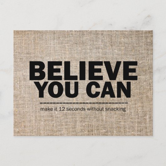 Geloof Dat Je Het Kan Funny Gewichtsverlies Dieet  Briefkaart (Voorkant)