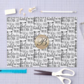 Geloof dat je het kan Inspirerende Monogram Op Maa Tissuepapier (Craft)