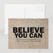 Geloof dat je het kunt Grappig gewichtsverlies Die Briefkaart (Voorkant / Achterkant)