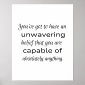 Geloof dat je in staat bent: Motivation Class Post Poster (Voorkant)