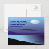 Geloof dat je kunt briefkaart (Voorkant / Achterkant)