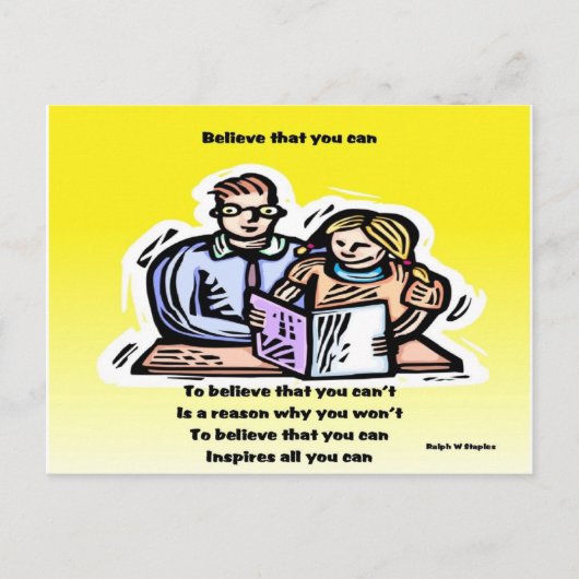 Geloof dat je kunt briefkaart (Voorkant)