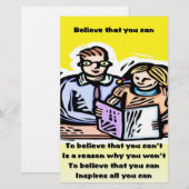 Geloof dat je kunt briefpapier (Voorkant / Achterkant)