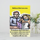 Geloof dat je kunt briefpapier (Staand voorkant)