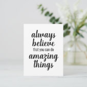 Geloof dat je ongelofelijke dingen Inspirerend kun Briefkaart (Staand voorkant)