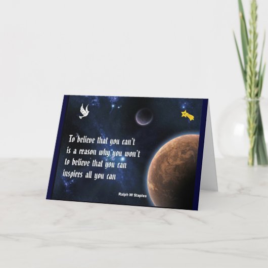 Geloof dat je wenskaarten kunt kaart (Voorkant)