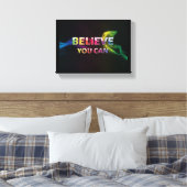 Geloof dat u Home Studio Kantoor Black kunt gebrui Canvas Afdruk (Insitu (Slaapkamer))