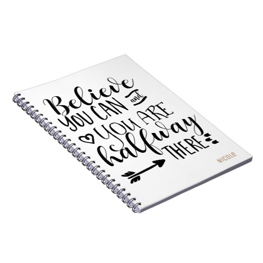 GELOOF DAT U KUNT EN U BENT DAAR HALFWAAR AANGEPAS NOTITIEBOEK (Rechterzijde)