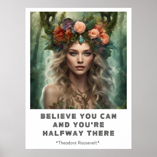 Geloof dat u Poster Motivatie kunt citeren (Voorkant)