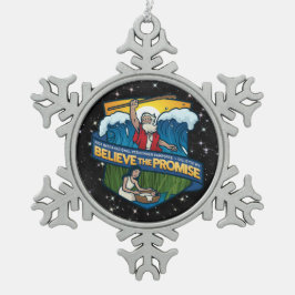 Geloof de belofte sneeuwvlok ingelijst Ornament