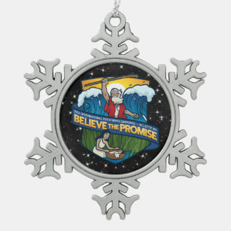 Geloof de belofte sneeuwvlok ingelijst Ornament
