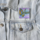 Geloof de Button van Heart Word Art Lapel Pin (In situ)