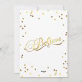 GELOOF de Gouden Foto van de Vakantie van de Folie Feestdagenkaart (Achterkant)