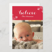 Geloof de Kaart van de Foto van Kerstmis (Voorkant / Achterkant)