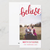 Geloof de Kaart van de Foto van Kerstmis van het (Voorkant / Achterkant)