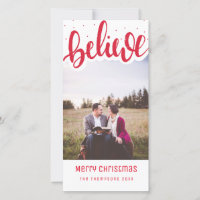 Geloof de Kaart van de Foto van Kerstmis van het