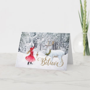 Geloof de Kaart voor kerstmis met foto's