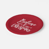 Geloof | De kerstagevakantie-magie Papieren Bordje (Gekanteld)