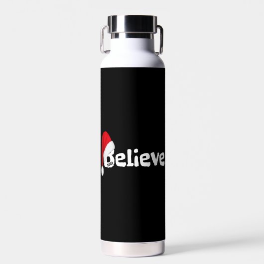 Geloof de kerstfeestdag in Shirt Waterfles (Voorkant)