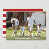 Geloof de kerstfeestfoto van de Manuscript Feestdagenkaart (Voorkant / Achterkant)