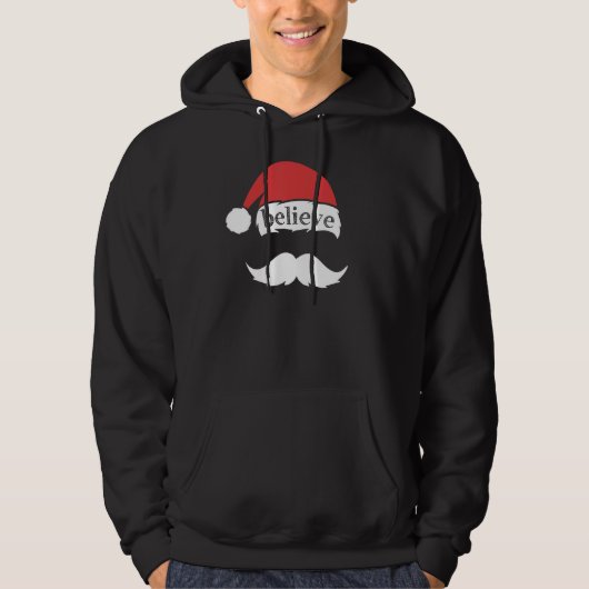 Geloof de kerstwitte kerstmustache uit de kerstker hoodie (Voorkant)