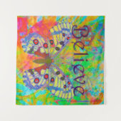 Geloof de kleurrijke vlinder wandkleed (Voorkant (horizontaal))