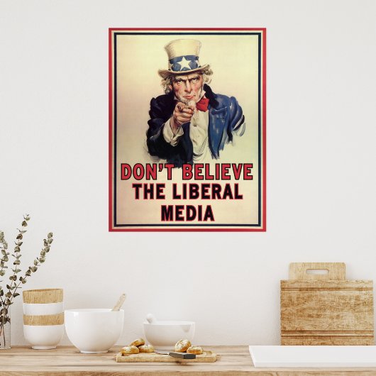 Geloof de liberale media niet poster (Keuken)