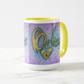 Geloof de Mok van het Inspirerend Word Art Coffee (Voorkant rechts)