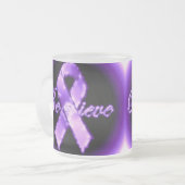 Geloof de Mok van Paarse bewustwording van het lin (Voorkant links)