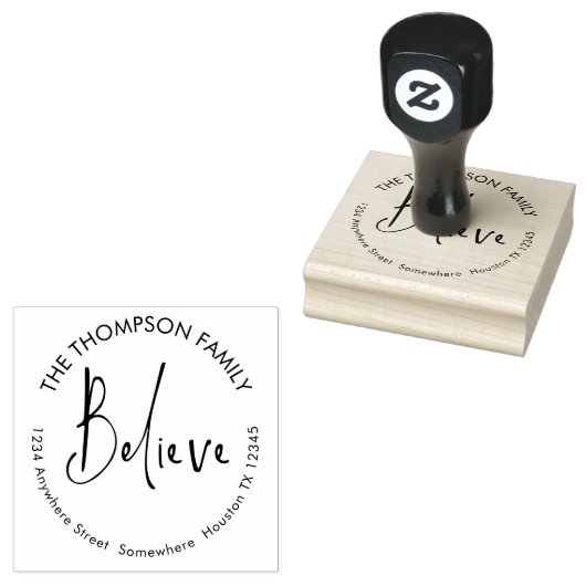 Geloof de Naam van de Terugkeer van het Manuscript Rubberstempel (Gestempeld)