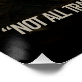 Geloof de tekenen: Bigfoot Footprint Forest Poster (Hoek)