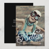 GELOOF | De toverstaf van de kerstfotokaart Feestdagenkaart (Voorkant / Achterkant)