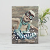 GELOOF | De toverstaf van de kerstfotokaart Feestdagenkaart (Staand voorkant)