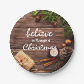 Geloof de toverstaf van kerstfeestdag.. papieren bordje (Voorkant)