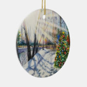 Geloof de versiering van de vakantieboom keramisch ornament (Rechts)