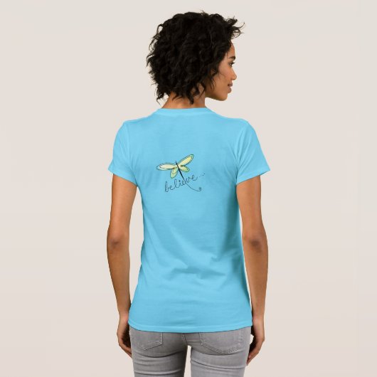 Geloof Dragonfly Abstracte kunst die Draag T-shirt (Achterkant volledig)
