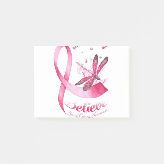 Geloof Dragonfly roze lintblaaskanker Post-it® Notes (Voorkant)