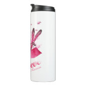 Geloof Dragonfly roze lintblaaskanker Thermosbeker (Geroteerd rechts)
