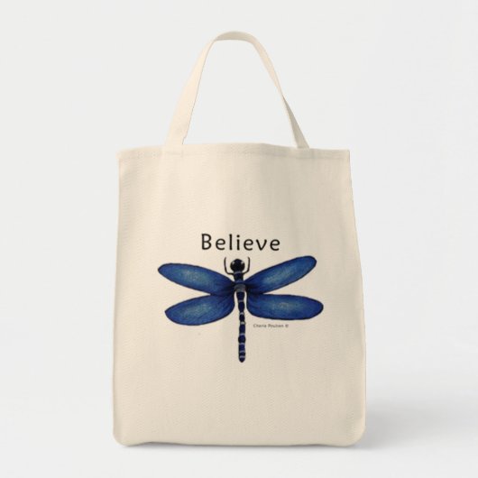 Geloof Dragonfly - Yoga, Gym, Grocery Bag Tote Bag (Voorkant)