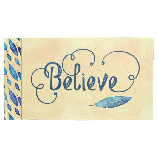 GELOOF DREAM SPARKLE INSPIRE Typografie Kussensloop (Voorkant-Links)