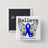 Geloof Dysautonomia Awareness Vierkante Button 5,1 Cm (Voorkant /achterkant)