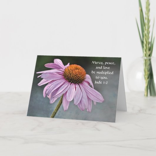 Geloof Echinacea Bijbelverskaart Kaart (Voorkant)
