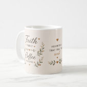 Geloof eerst, koffie tweede | Inspirerende mok (Voorkant links)