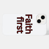 Geloof eerste religieuze gezegde Case-Mate iPhone case (Achterkant (horizontaal))