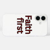 Geloof eerste religieuze gezegde Case-Mate iPhone case (Achterkant (horizontaal))