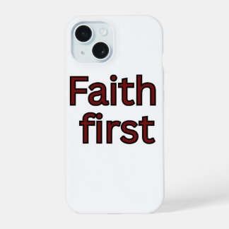 Geloof eerste religieuze gezegde iPhone 15 case