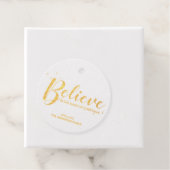 'Geloof' Elegant Gold Foil met kerst Bedankjes Labels (Met doos)